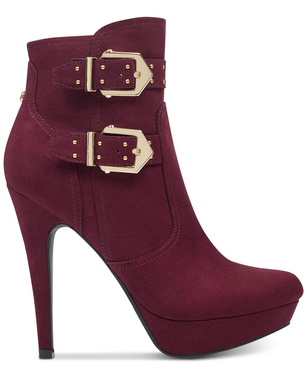 Guess Women's Dalli2 Round Toe Ankle Fashion Boots Purple Size 5 M