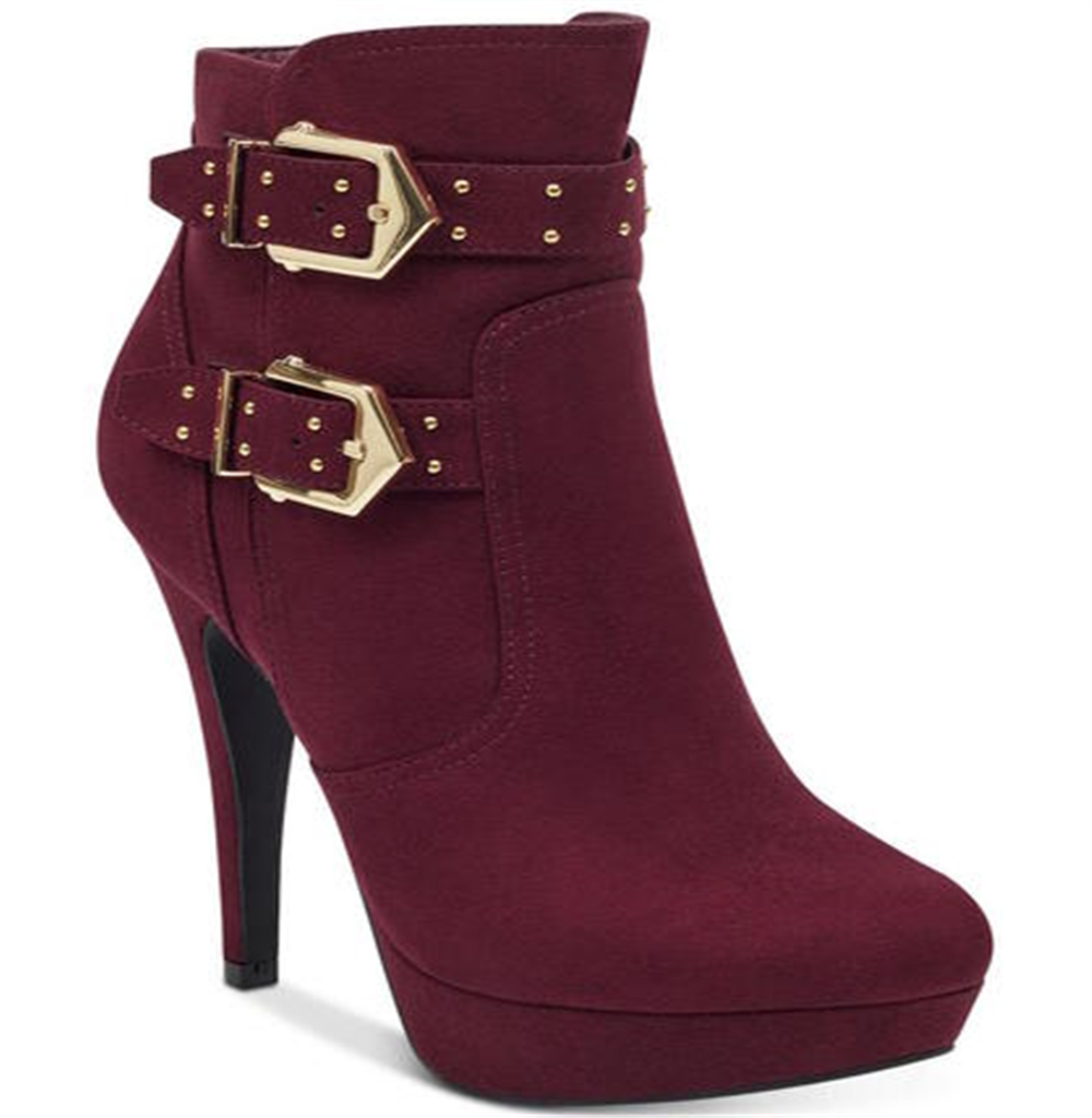 Guess Women's Dalli2 Round Toe Ankle Fashion Boots Purple Size 5 M
