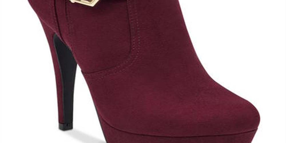 Guess Women's Dalli2 Round Toe Ankle Fashion Boots Purple Size 5 M