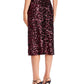 Rebecca Taylor Women's Sequined Solid Below the Knee Pencil Skirt Red Size Large