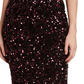 Rebecca Taylor Women's Sequined Solid Below the Knee Pencil Skirt Red Size Large