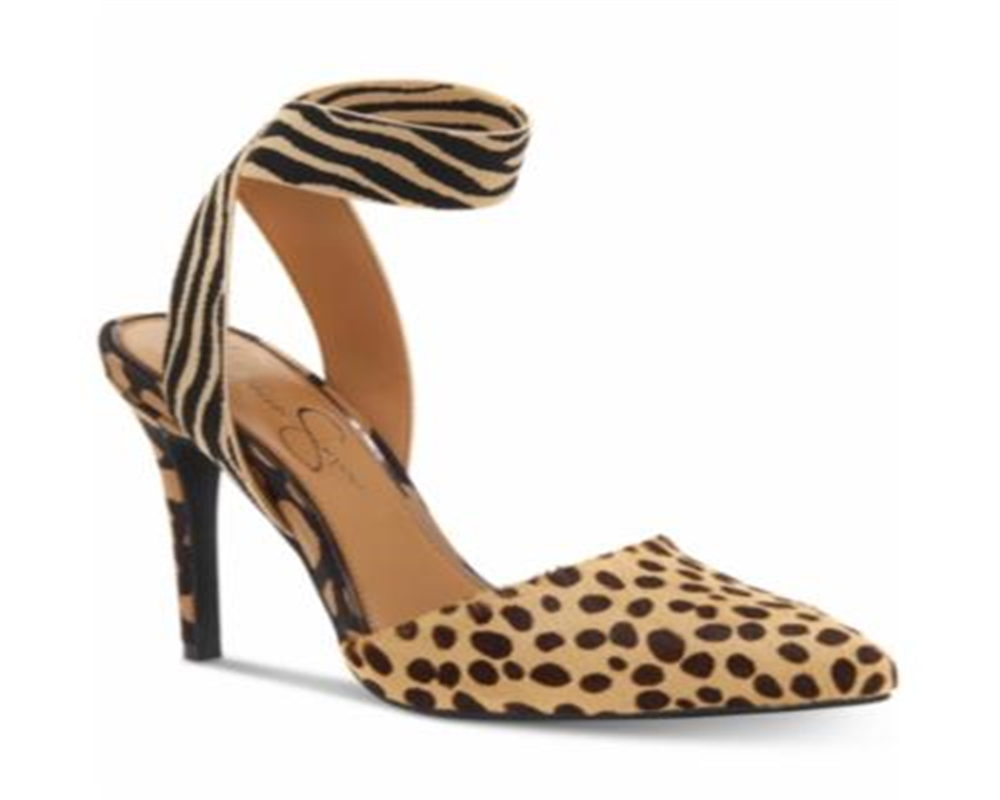Jessica Simpson Women's Animal Print Perinna Pump Brown Size 8 M