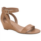 Sun + Stone Women's Jossie Faux Suede Wedge Sandals Tan Size 11 M
