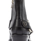 DKNY Women's Padded Mina Square Toe Block Heel Zip up Leather Booties Black Size 9 M