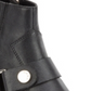 DKNY Women's Padded Mina Square Toe Block Heel Zip up Leather Booties Black Size 9 M