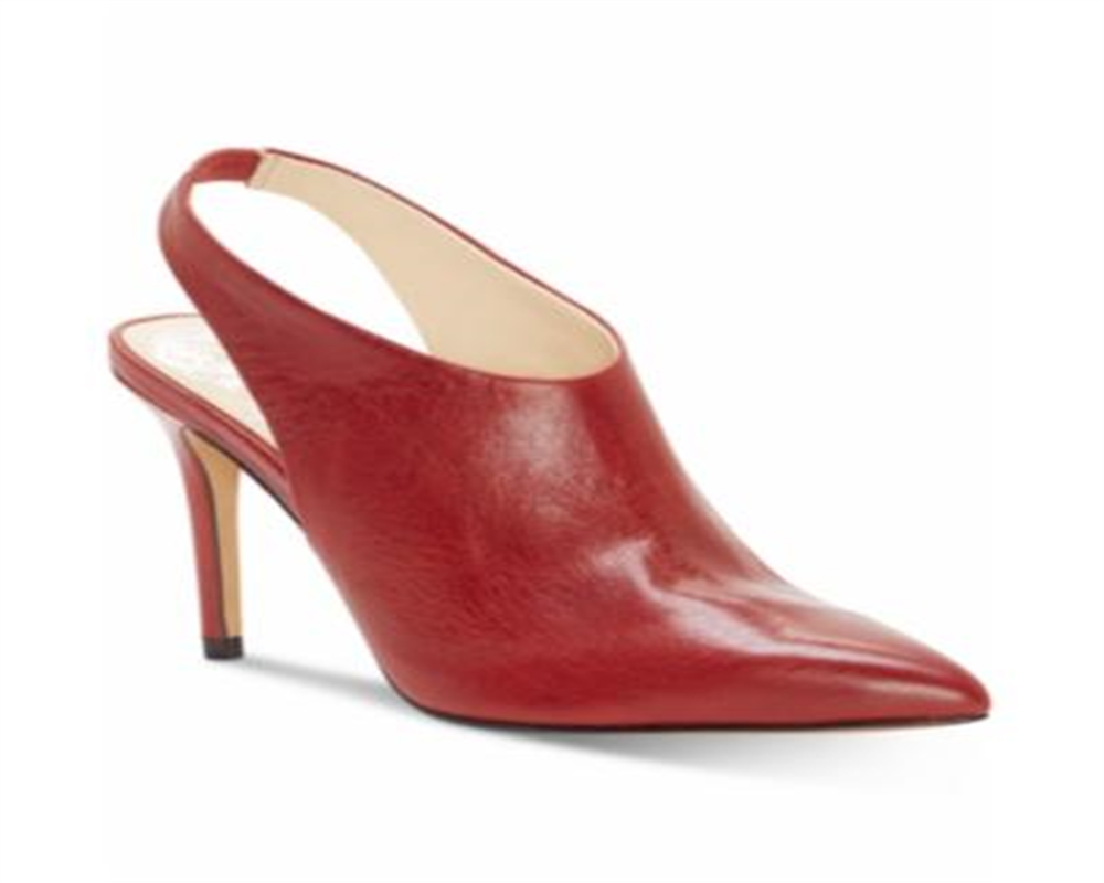 Vince Camuto Women's Amnedra Lizard Pointed Toe SlingBack D-orsay Pumps Red Size -11 M