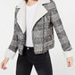 Maralyn & Me Junior's Faux Shearling Trim Moto Jacket Black Size Medium