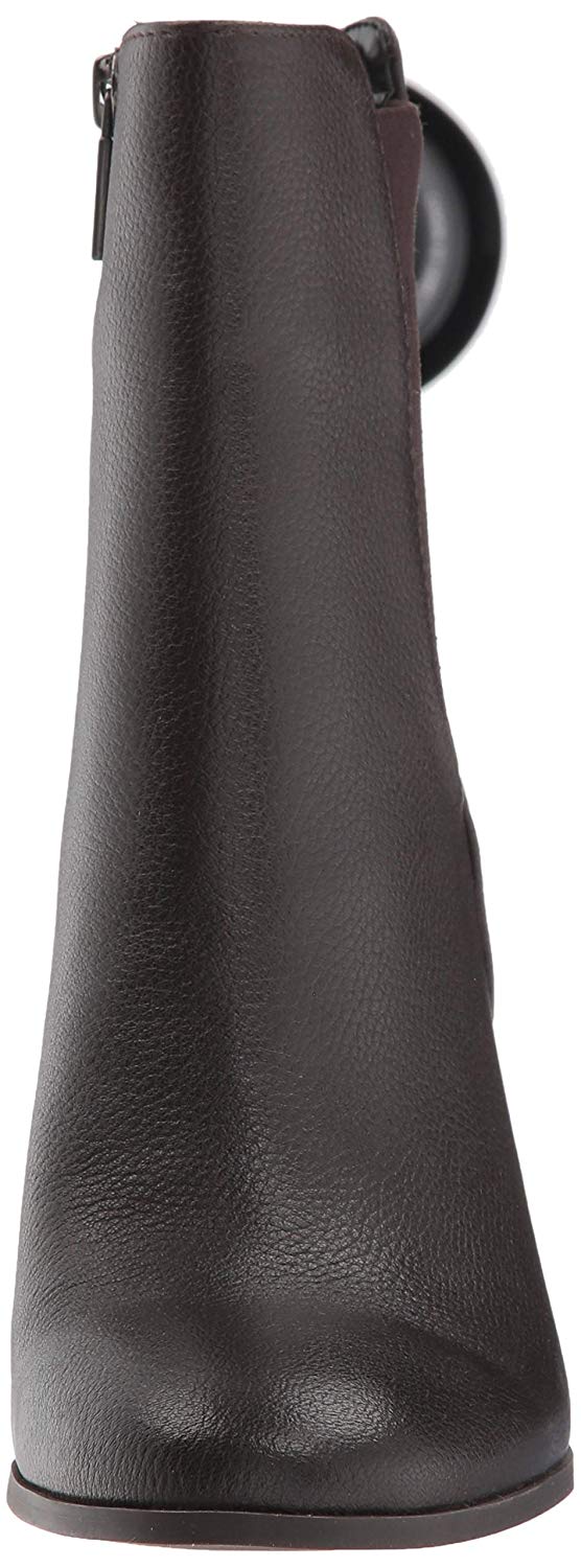 Kenneth Cole Women's Justin Leather Almond Toe Ankle Fashion Boots Brown Size 7.5 M
