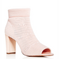 Avec Les Filles Women's Mariah Heeled Sandal, avec Pink/White Stretch Knit, Size 7 M