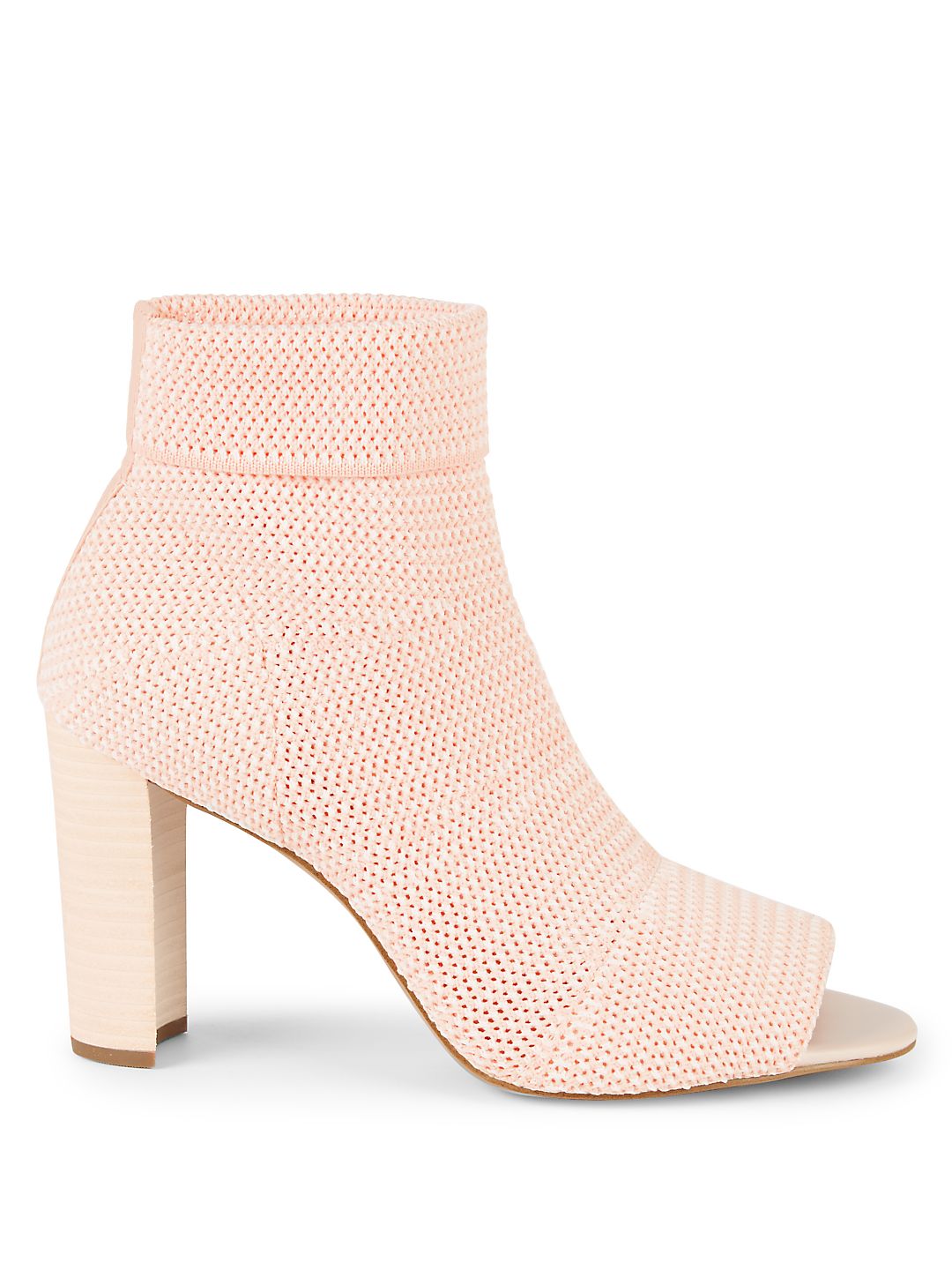 Avec Les Filles Women's Mariah Heeled Sandal, avec Pink/White Stretch Knit, Size 7 M