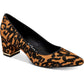 Calvin Klein Women's Nita Pointy Toe Genuine Calf Hair Pump Brown Size 7.5 M