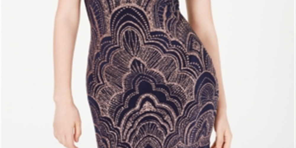 Jump Junior's Glitter Bodycon Dress Navy Size Medium
