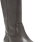 INC International Concepts Women's Fawne Leather Tall Riding Boots Gray Size 6.5 M