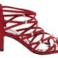 Easy Street Women's Nightingale Evening Sandals Red Size 8 M