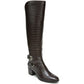 LifeStride Women's Wide Calf Slip Resistant Round Toe Block Heel Zip up Dress Heeled Boots Brown -Size 9.5