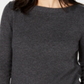 Karen Scott Women's Solid Curved Hem Tunic Sweater Black Size X-Small