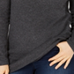 Karen Scott Women's Solid Curved Hem Tunic Sweater Black Size X-Small
