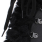 Guess Women's Galway Leather Faux Fur Ankle Boots Black Size 6 M