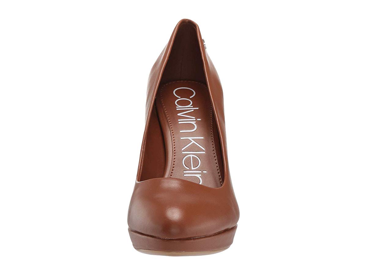 Calvin Klein Women's Russet Premda Nappa Heels -Brown Size 8 M