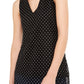 INC International Concepts Women's Rhinestone Sleeveless V Neck Sweater Black Size X-Small