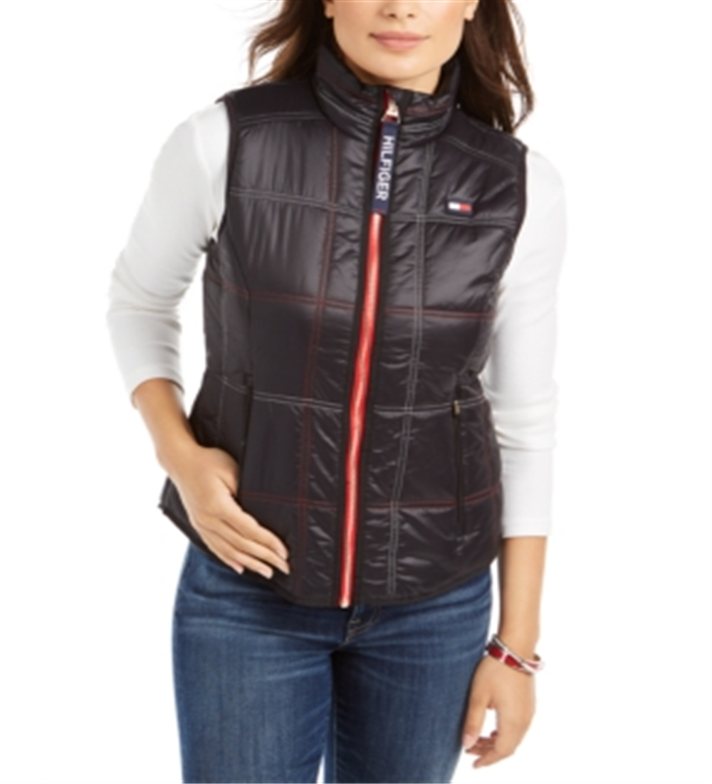 Tommy Hilfiger Women's Sport Quilted Vest Black Size L