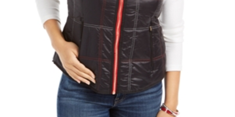 Tommy Hilfiger Women's Sport Quilted Vest Black Size L