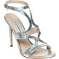 Steve Madden Women's Sidney Leather Open Toe Casual Shoes Silver Size 9.5 M