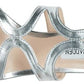 Steve Madden Women's Sidney Leather Open Toe Casual Shoes Silver Size 9.5 M