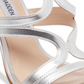 Steve Madden Women's Sidney Leather Open Toe Casual Shoes Silver Size 9.5 M
