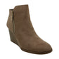 Style & Co Women's Asymmetrical Padded Wynonaa Round Toe Wedge Booties Brown Size 10 M