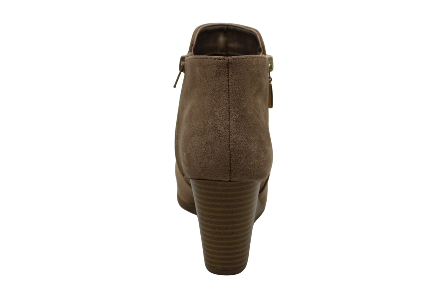 Style & Co Women's Asymmetrical Padded Wynonaa Round Toe Wedge Booties Brown Size 10 M