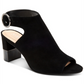 Alfani Women's Floriss Suede Peep Toe Casual Ankle Strap Sandel Black Size 8 M