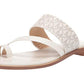 Michael Kors Women's Pratt Flat Sandal White Size 10