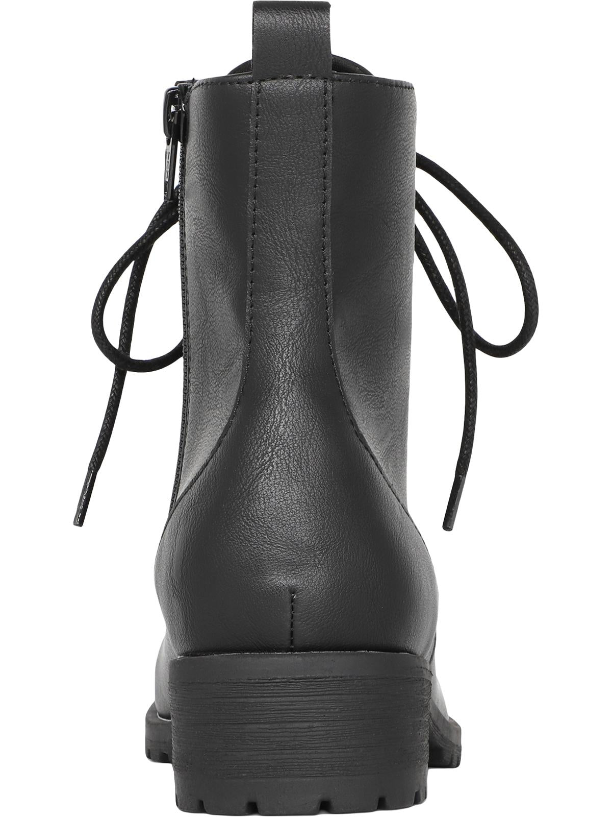 American Rag Womens Franie Leather Closed Toe Ankle Combat Boots Black Size 7.5 M