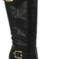 White Mountain Women's Smooth Polyurethane Rialto Cahoon Knee High Boot Black Size 9.5 M