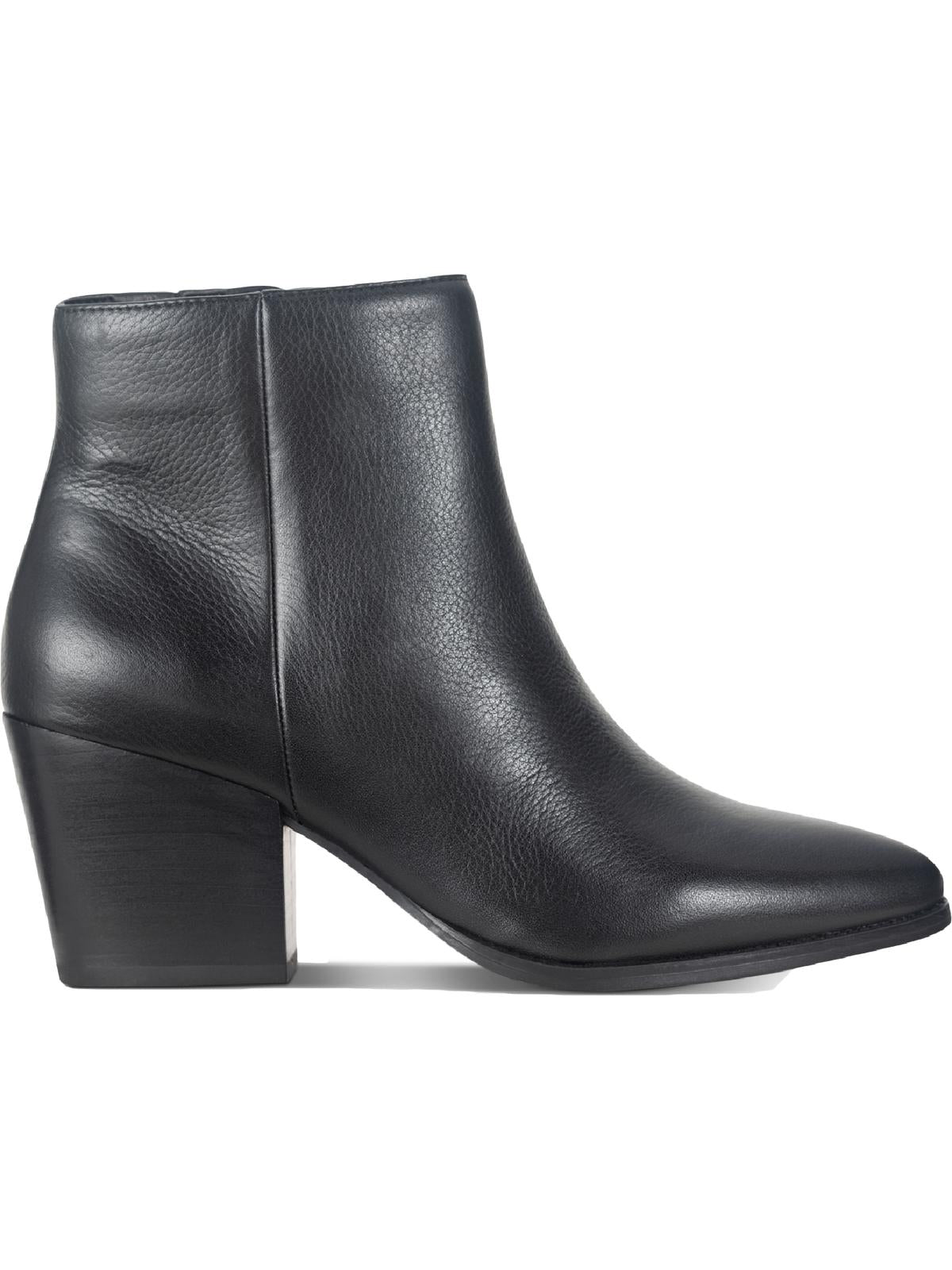 American Rag Womens Eryn Leather Heels Booties Black 10 M