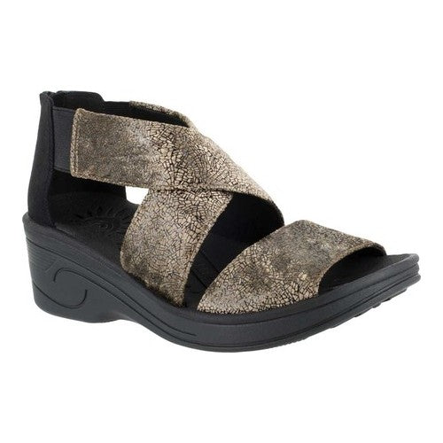 SoLite By Easy Street Women's Shimmer Sublime Sandal Brown Size 8 W