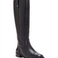 INC International Concepts Women's Fawne Wide Calf Riding Leather Shoes Black Size 7W