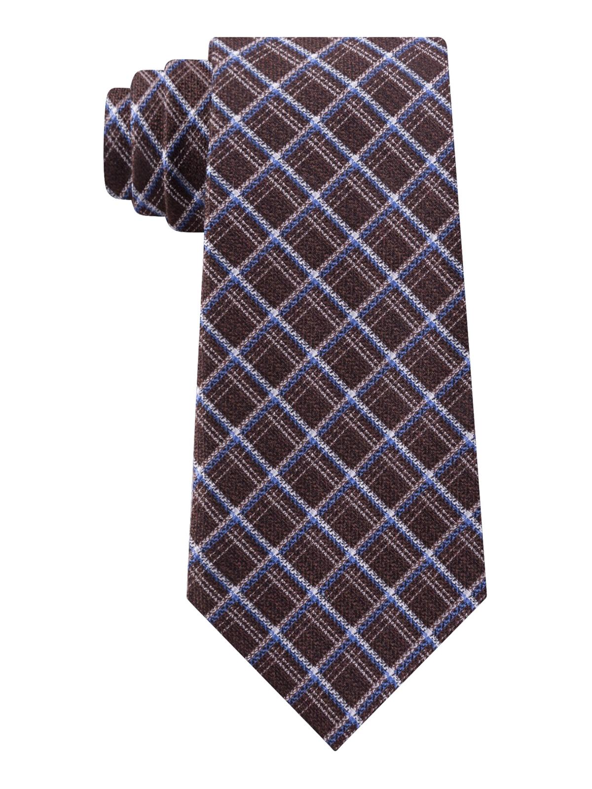 Michael Kors Men's Artisanal Shadow Silk Blend Business Neck Tie Brown Size Regular