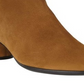 Ecco Women's Removable Insole Arch Support Breathable Shape 35 Pointy Toe Zip up Leather Booties Brown Size 8M