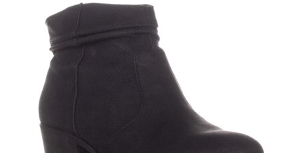 White Mountain Women's Uptown Block Heel Ankle Boots Black Size -8.5M