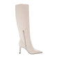 Nine West Women's Maxim Knee High Boot Chic Cream Brown Size 11 M