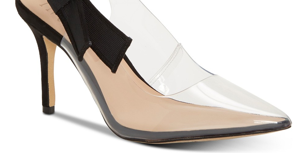 INC International Concepts Women's Coletta Fabric Pointed Toe SlingBack -Black Size 6 M