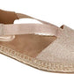 Kenneth Cole Reaction Women's How Elastic Fabric Round Toe Casual Slide Sandals Gold Size 6 M