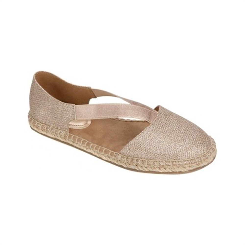 Kenneth Cole Reaction Women's How Elastic Fabric Round Toe Casual Slide Sandals Gold Size 6 M