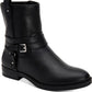 Style & Co Women's State Faux Leather Flat Booties Black Size 5.5 M
