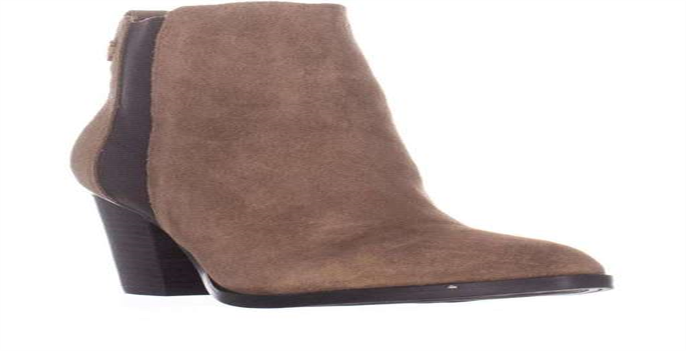Tommy Hilfiger Women's Regise Leather Almond Toe Ankle Fashion Boot Brown Size 7M
