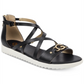 Guess Women's Karin Flat Sandals Shoes Black Size 6 M