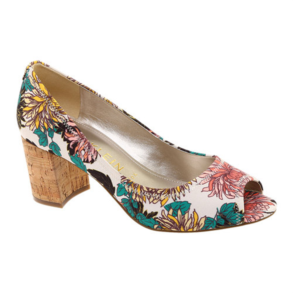 Anne Klein Women's Meredith Peep Toe Pump White Size 10 M
