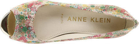 Anne Klein Women's Meredith Peep Toe Pump White Size 10 M